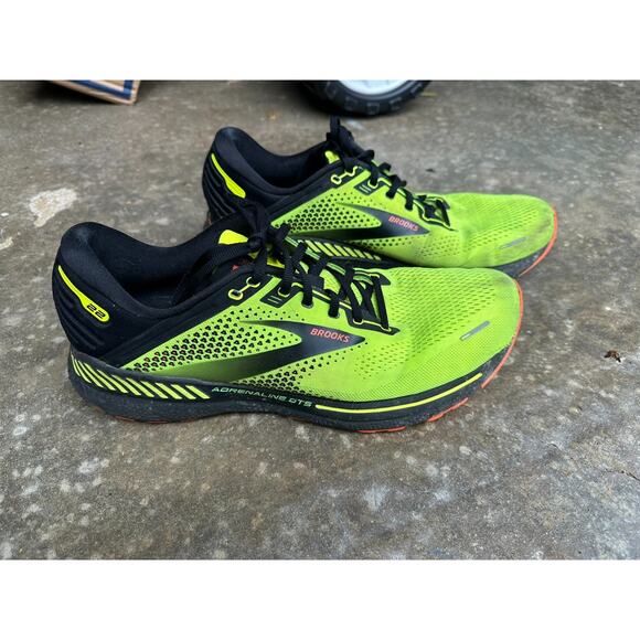 Brooks Adrenaline GTS 22 Men\'s Running Shoes Size 14 Green Black Orange